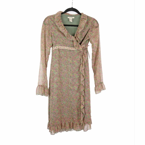 Free People Tie Up Floral Dress Small - Picture 4 of 6